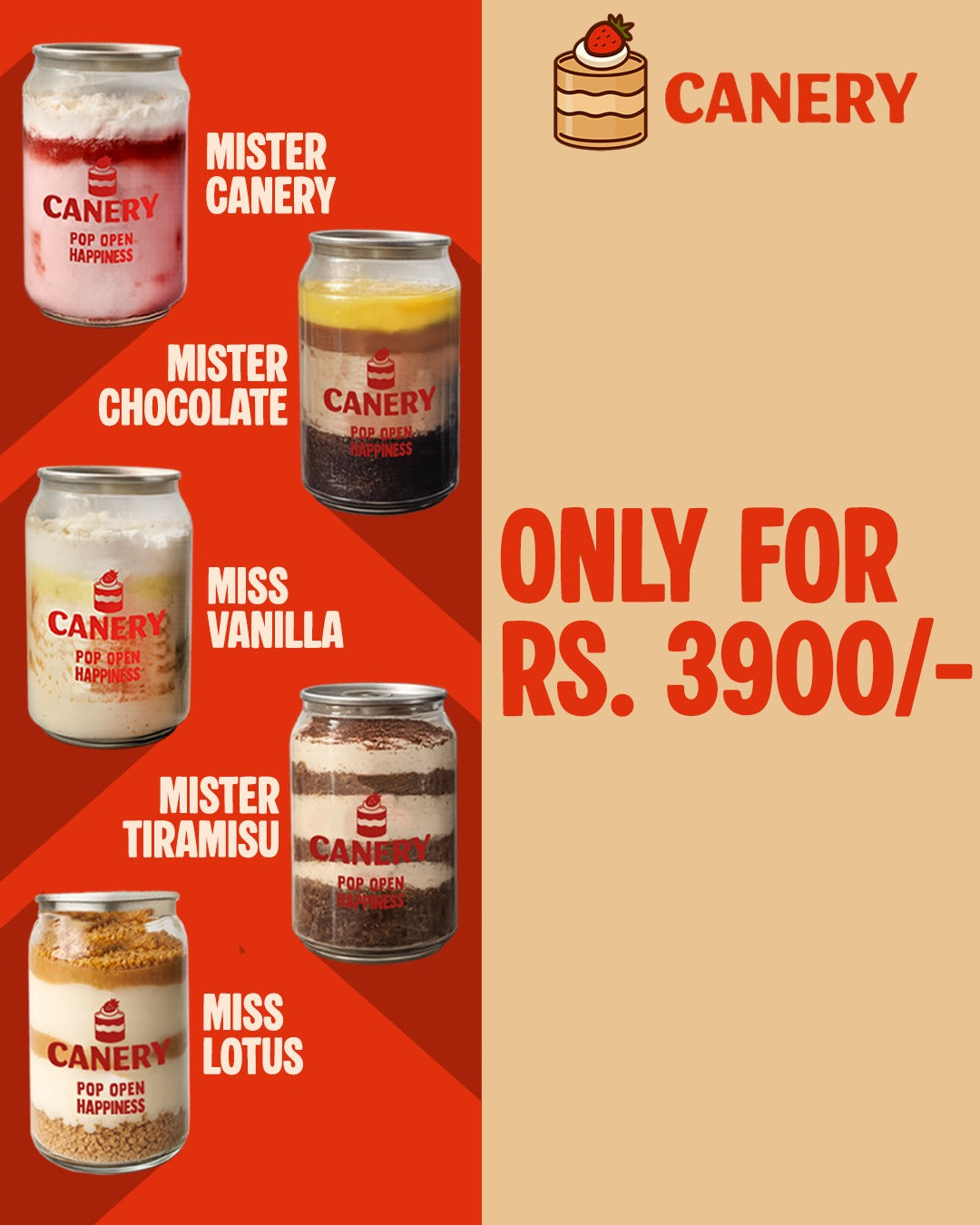 Canery Dessert Can – Pack of 5